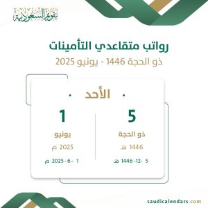 رواتب متقاعدي التأمينات ذو الحجة 1446 - يونيو 2025