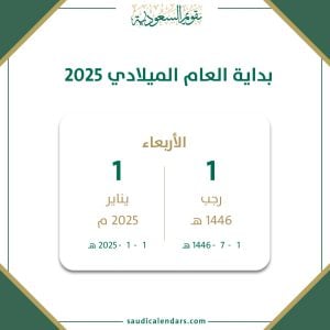 بداية العام الميلادي 2025